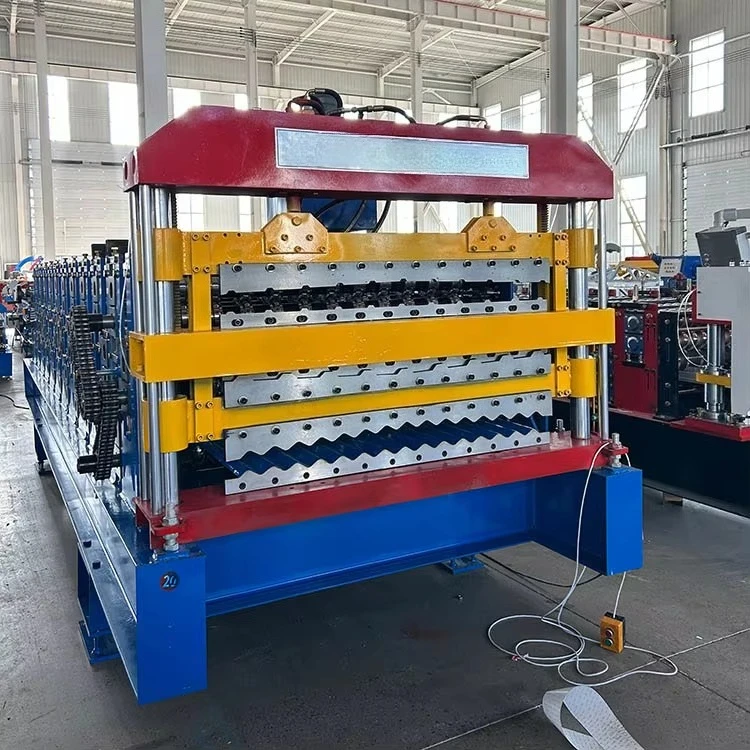 Macchina per la formatura di piastrelle per lamiera di tetto IBR con laminazione di lamiere ondulate a doppio strato singola in metallo automatico ad alta velocità