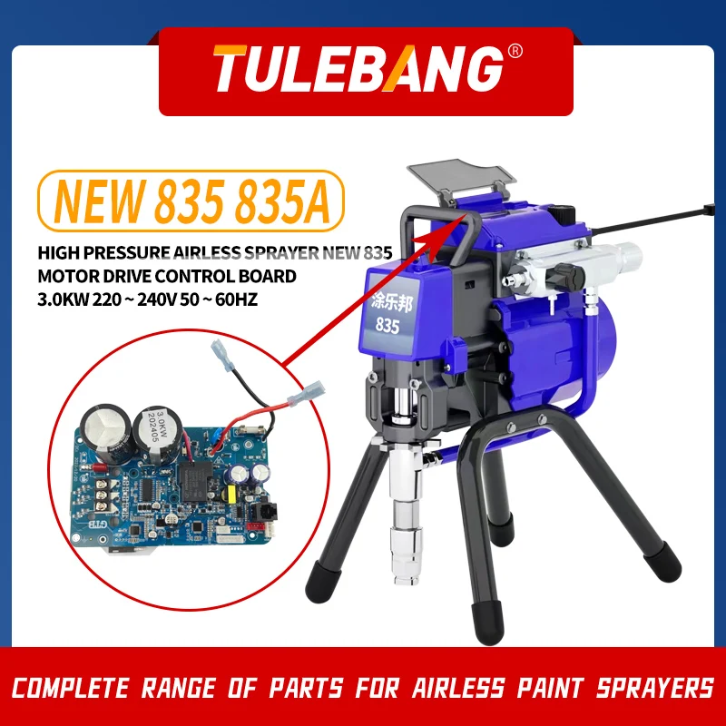 High Pressure Airless Sprayer 835 Maintenance Control Board Drive 3000W 220~240V Voltage 50~60HZ Spraying Tools and Equipment