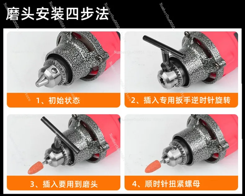 110V/220V High-Power Speed Control Mini Electrical Grinding Machine Multi-Function Handheld Polishing Polishing Carving Jade