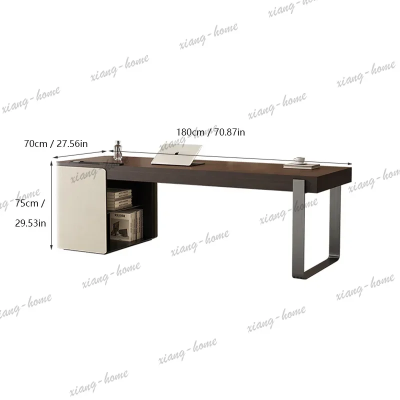 Wooden Desk with Drawer and Stainless Steel Legs,Computer Desk,Contemporary Writing Table for Home Office