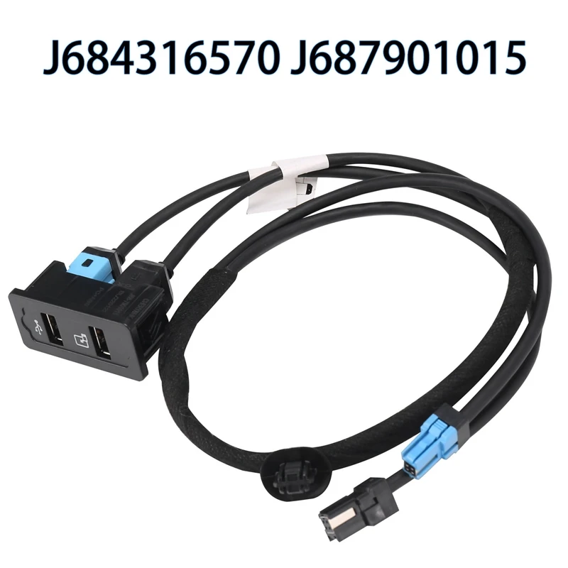 Car USB Charger Wiring Connector Socket Parts For Chery Tiggo 3 4 2020-2021 J684316570 J687901015 Interface USB Harness Assy