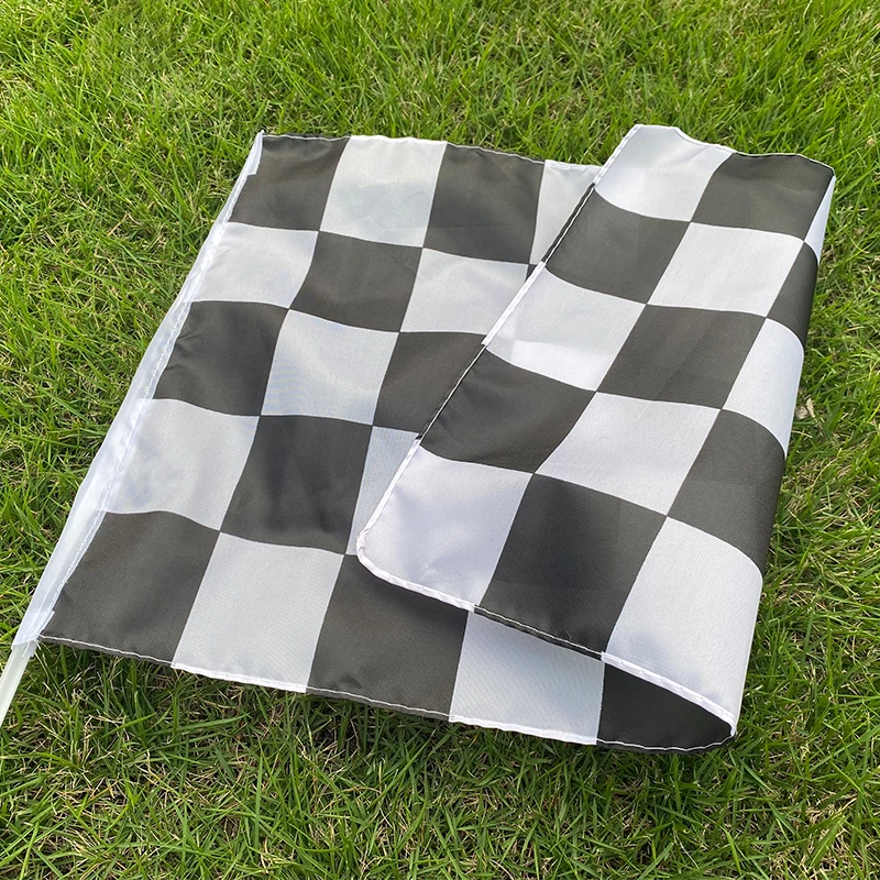 Aerlxemrbrae Custom Car Racing Flag Banner Size 45X30cm Window Mini Car Flag Racing Checkered Flags Motorsport view 3