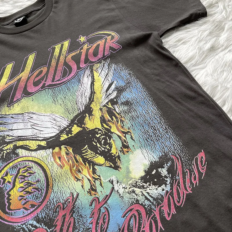 Studios Metal Angel ort Sve T-irt round Ne Youth Faion Summer 2023 Stand Fit Men's Casual Wear