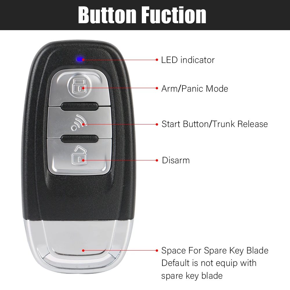 Smartphone Control One-button Start Push Systems Universal Car Start Stop Keyless Entry System Remote Start Kit