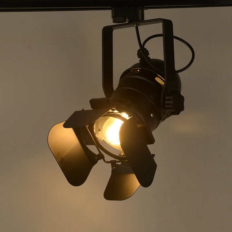 

American Retro Pendant Lamps Industrial Restaurant Personality Decor Light Fixtures Ceiling Lights Rotating Lamp Head Bar Cafe