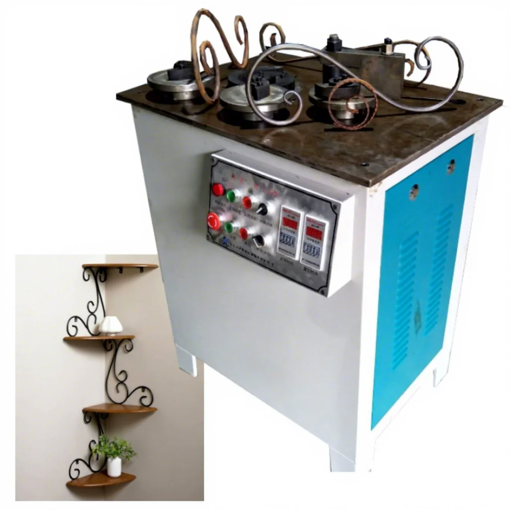 Iron Steel Wire Bending Machine with Motor & Engine 2.2kW Power Semi-Automatic for Iron Tube Embossing Ring 380V/220V