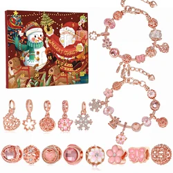 Christmas/Castle Series Bracelet DIY make calendar blind box, Christmas countdown DIY jewelry making kit gift