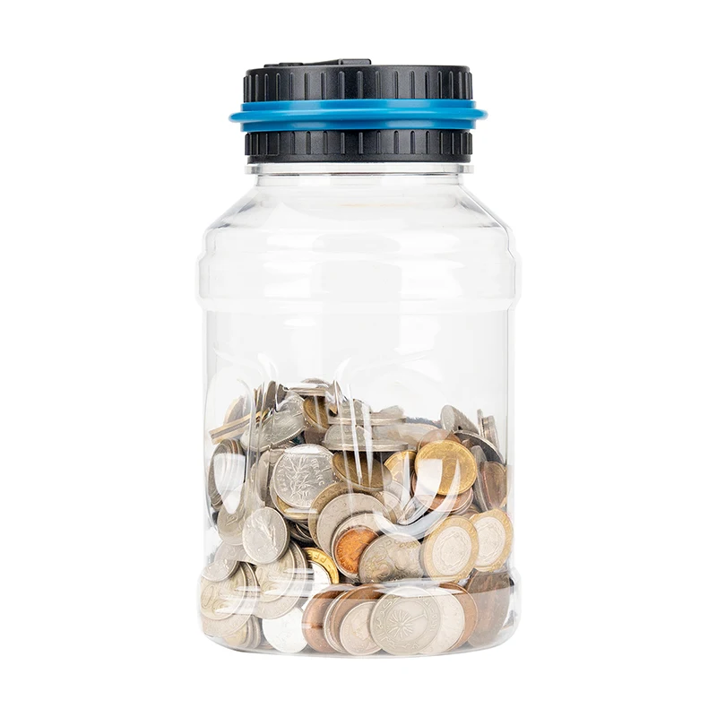 Digital LCD Counting Coin Money Saving Box Jar Large Capacity For USD EURO GBP Money Electronic Counting Piggy Bank