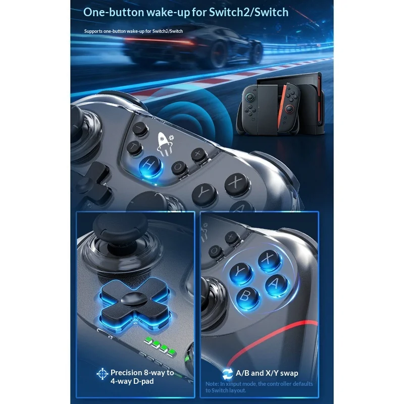 Ace Player Wireless Bluetooth Game Controller Switch Steam PC iOS Android NS Hall Joystick Gamepad Programmable Accessories