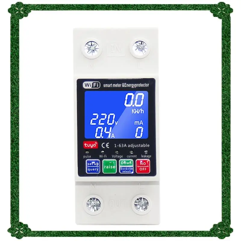 24-Hour Delivery Tuya Wifi Enabled 63A Smart Circuit Breaker Voltage Relay 220V Leakage Protection Automatic MCB Switch For Smar