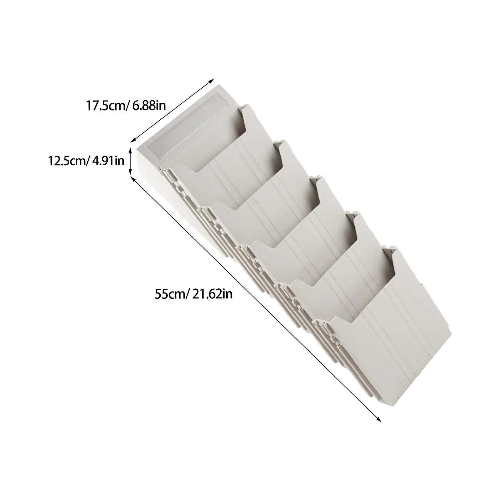 Wall Mounted File Holder Organizer 5-Slot Adjustable Expandable Wall File Organizer for Office Home Study Space Saving Document