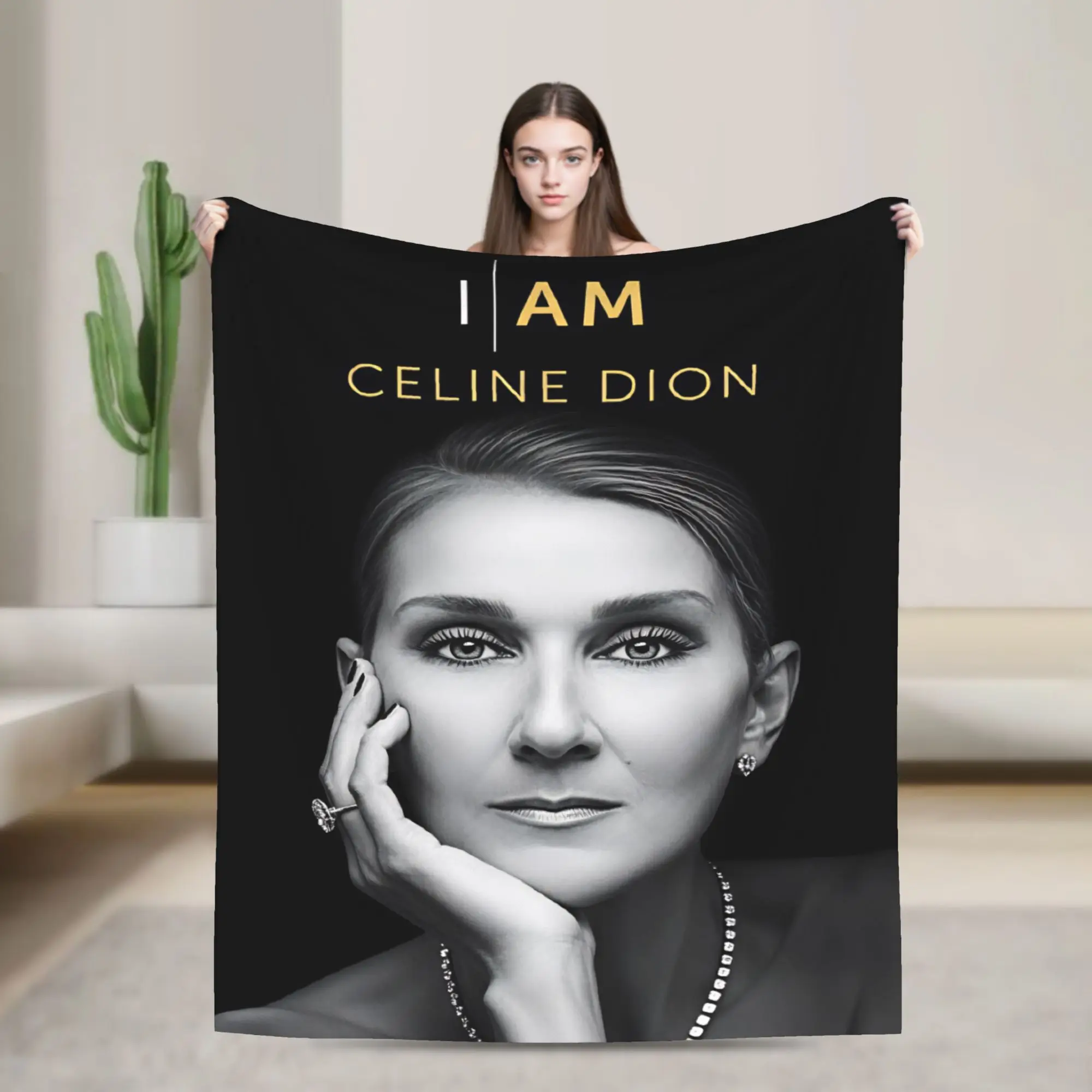 Celines Dions Paris 2026 Blanket  Soft Warm Graphic Plush Throw Blanket For Home Decor Camping Flannel Bedspread Bed Cover