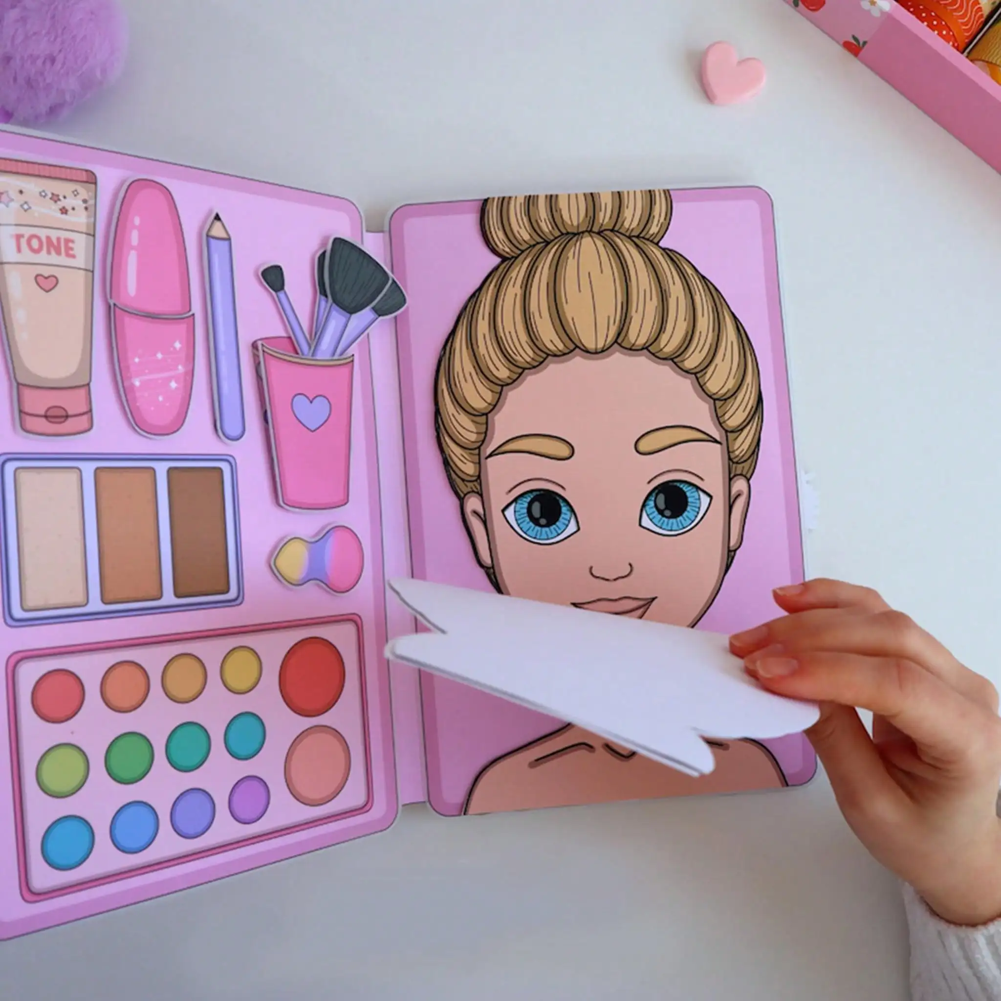 Ballet Studio Children's Quiet Book Interactive Dance Album, Ballet Craft Activity Dress-Up and Makeup Play, Handmade Set - view 4