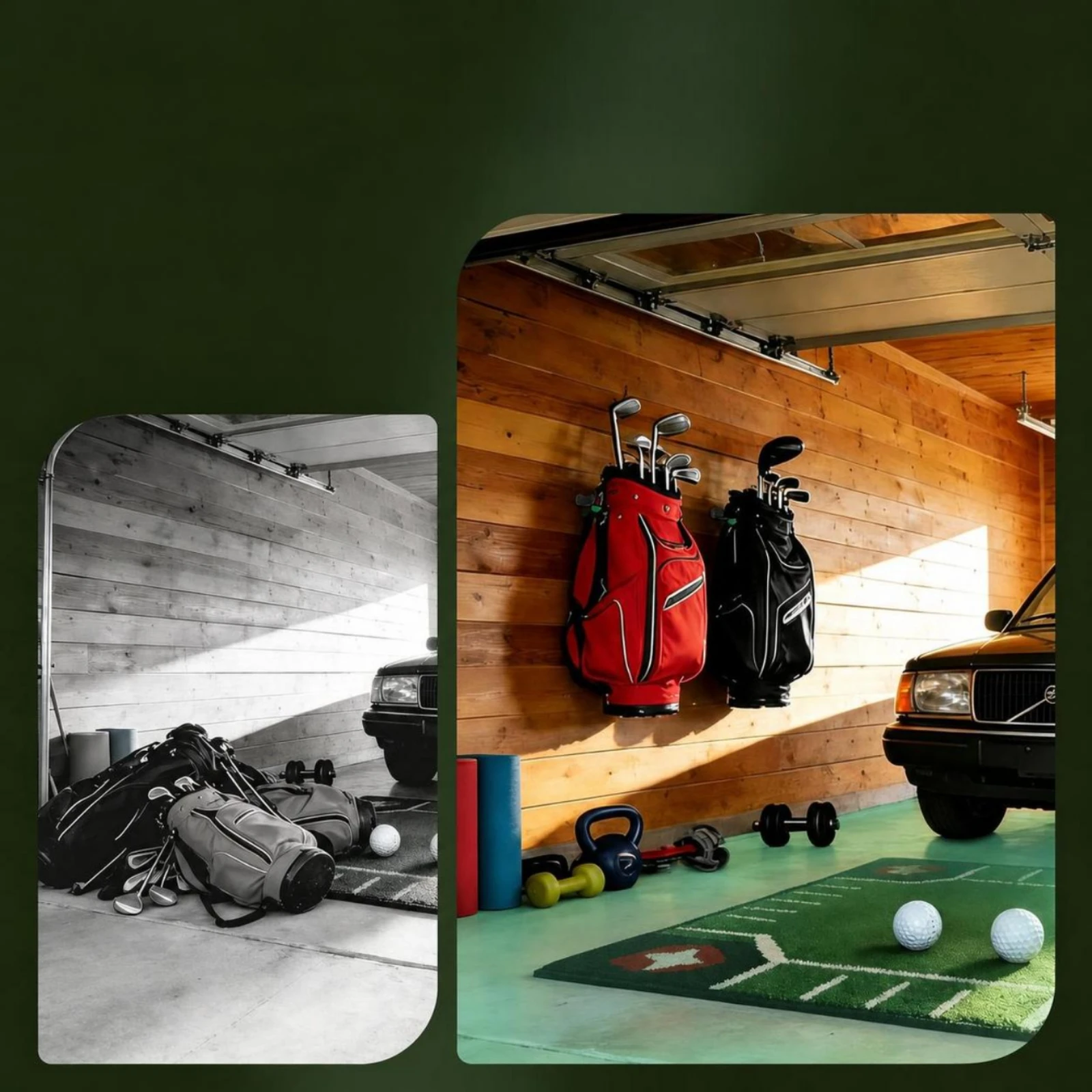 Golf Equipment Bag - 2 Pieces Golf Bag Hook Space-Saving