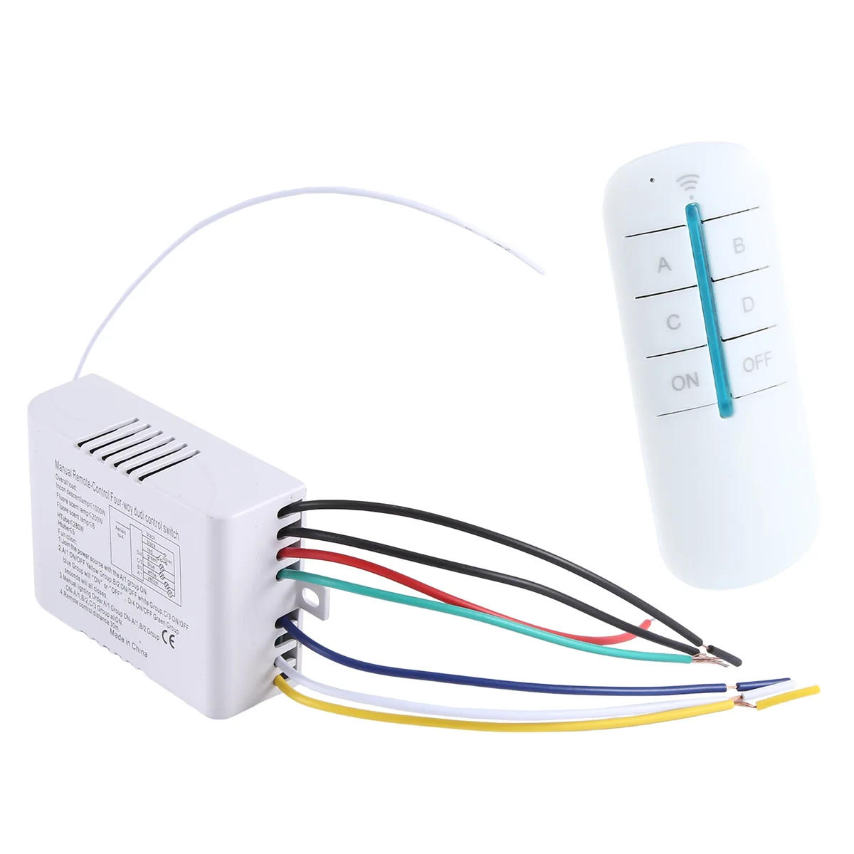 Lámpara de luz de 4 vías, Control remoto inalámbrico Digital, interruptor de encendido/apagado, 220V