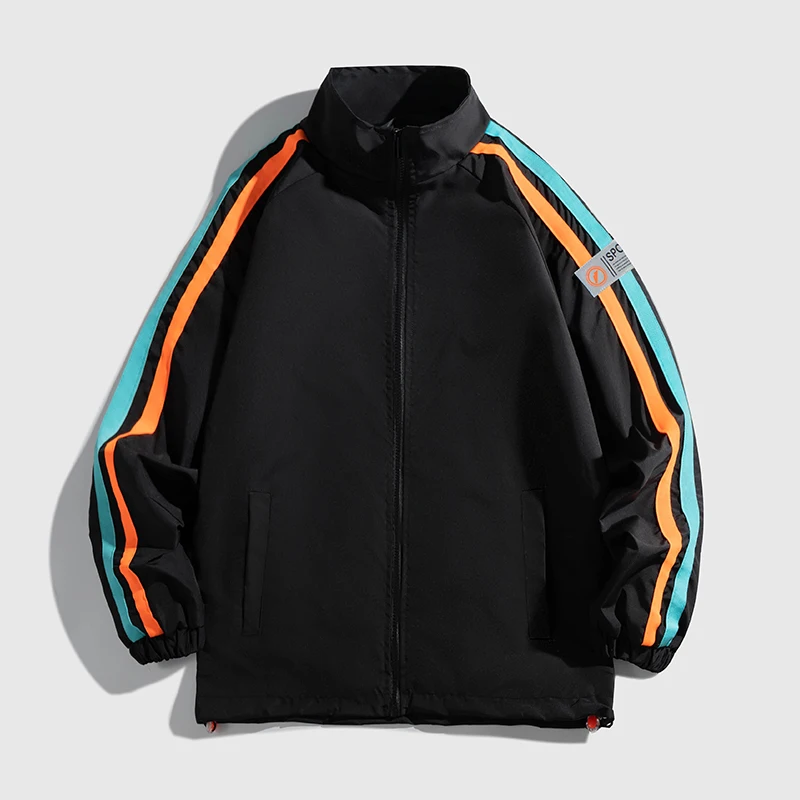 

Mens Casual Baseball Uniforms Jacket Brand Print Bomber Jackets Hip Hop Sport Zipper Coats Stand Collar Long Sleeve Streetwear