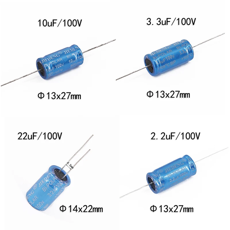 New 10PCS Audio Capacitor MKP Frequency Divider Crossover Non-Polarity Capacitor 100V 10uF 3.3uF 22uF 1.5uF 4.7uF 1.5uF 15uF