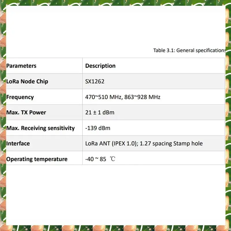 

JAJA HT-RA62 Lora Series Module SX1262 Secondary Development Supports Lorawan Protocol 868-915Mhz