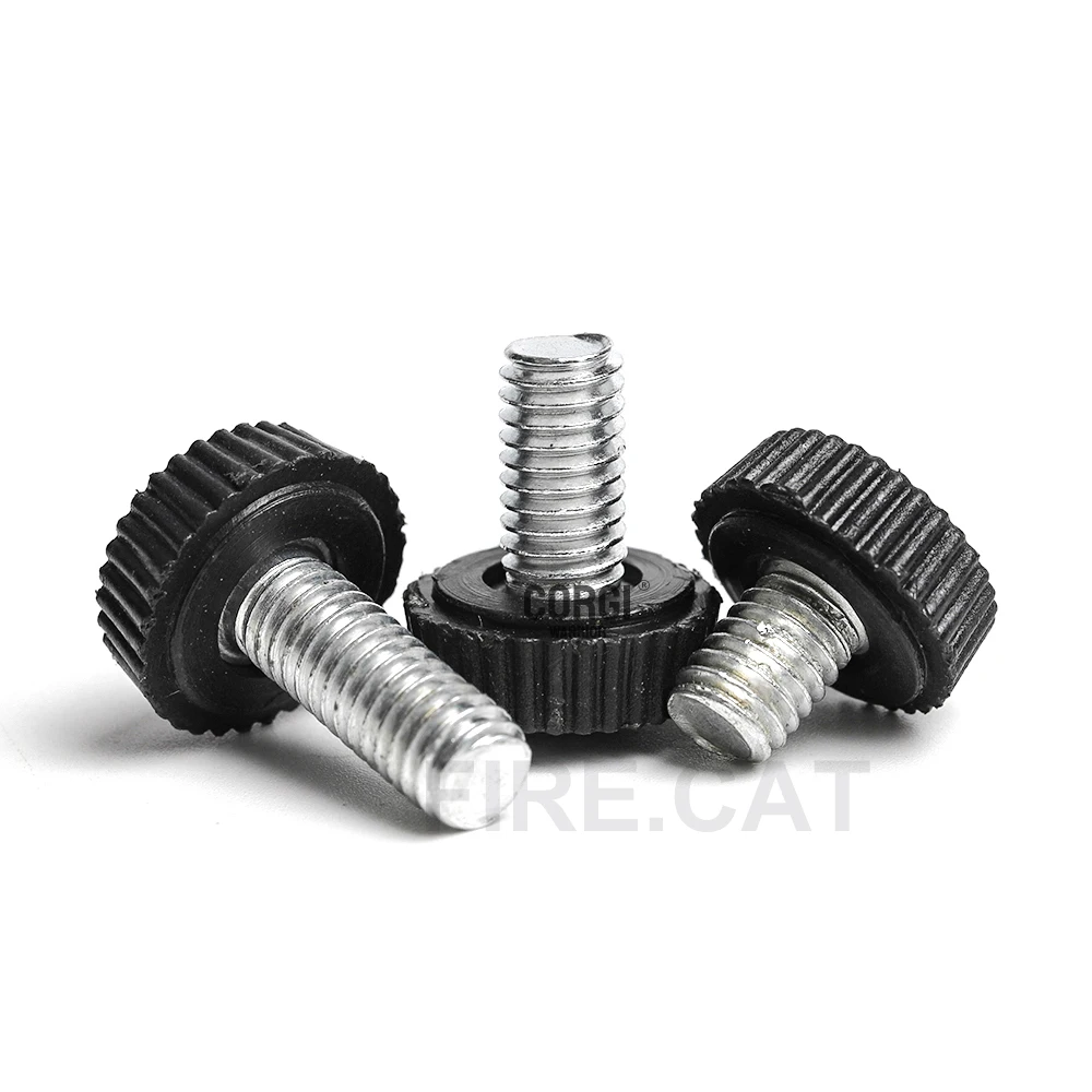 5-10pcs M4 M5 M6 Metric Thumbscrew Carbon Steel Threaded Knurled Knob Screw Grip Knobs Handle Bolts Round Clamping Screws 6-35mm image 5