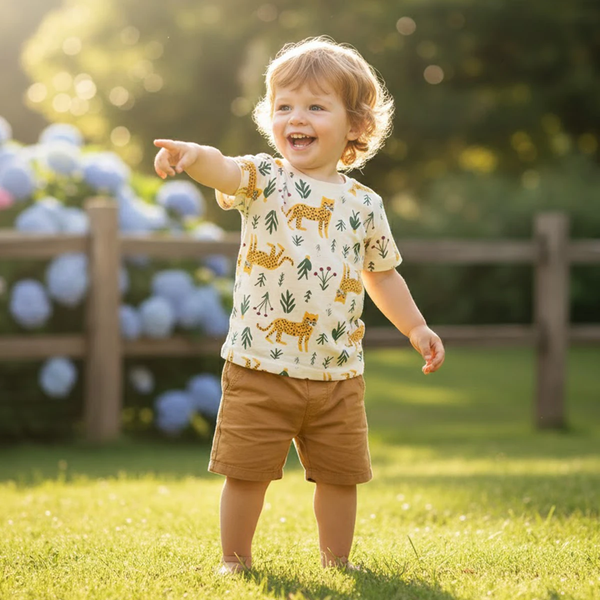 Cute Baby Boys Clothing Sets Short Sleeve Summer Animal Pattern Casual