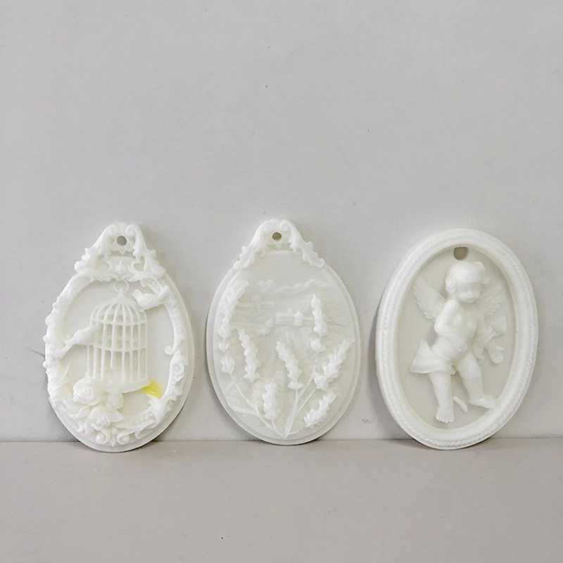 Horn Blowing Angel Listing Mold Car Pendant Silicone Concrete Mold Silicone Mold