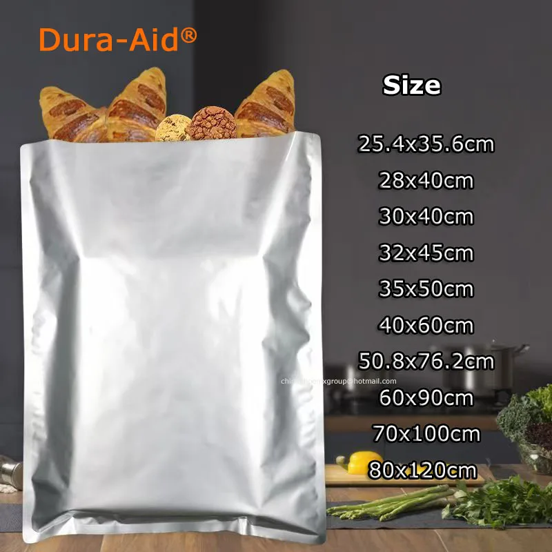 

10 Pack Silver Mylar Flat Bags For Food Storage 1-5 Gallon Resealable Aluminum Foil Packaging Bag WaterProof Vacuum Sealer Pouch