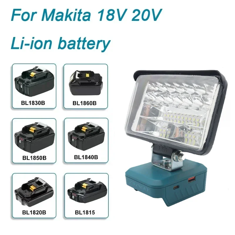 LED Camping Lantern for Makita 18V Lithium Battery LED Work Light for Car Repairing Camping Emergency Hiking Fishing Lighting