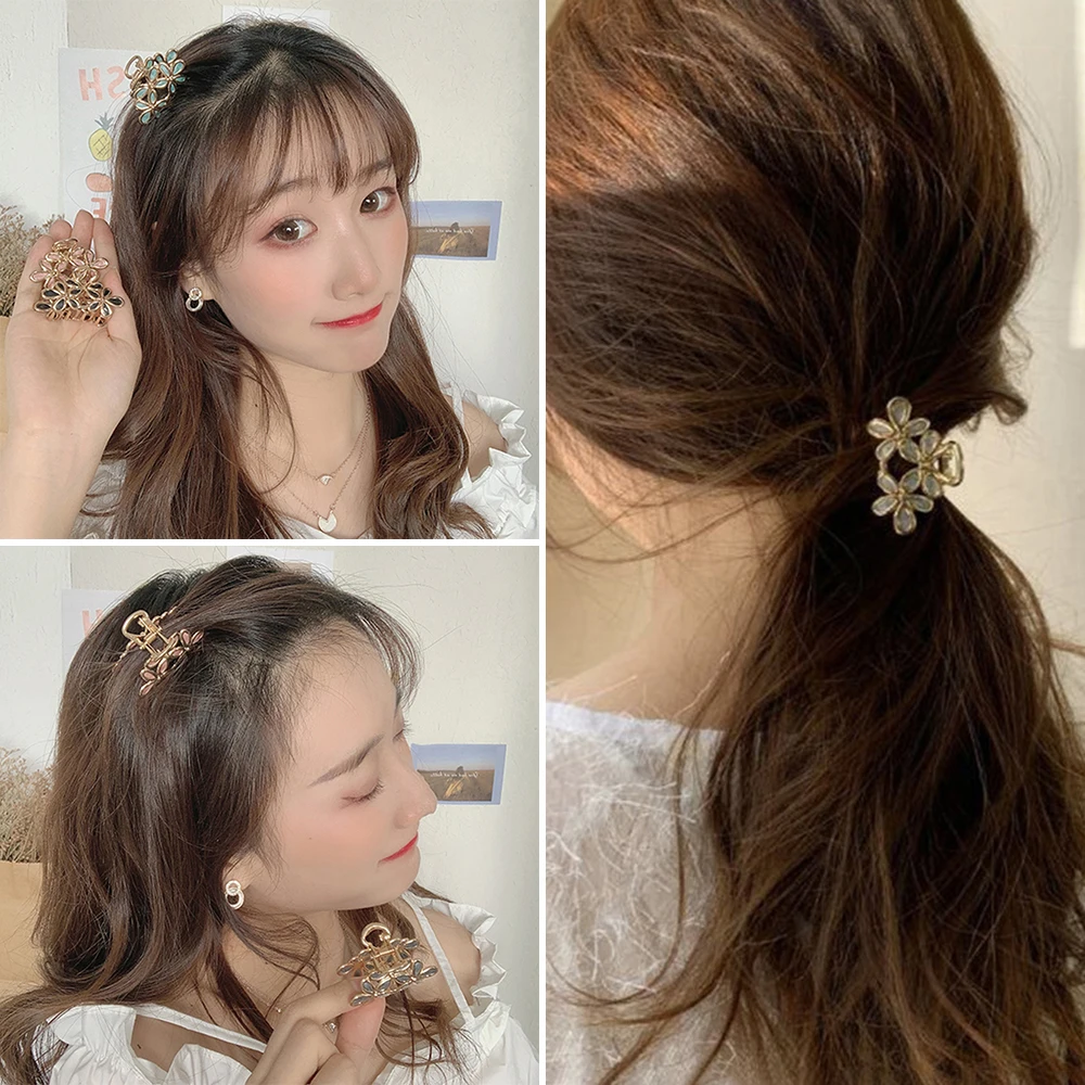 

Elegant Gorgeous Metal Flower Hair Claw Hair Clips Hair Accessories Ornament Styling Tools