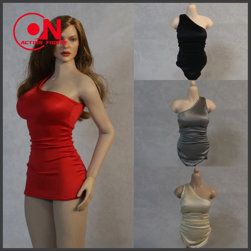 Dmtoys df077 escala 1/6 ombro único cintura saia apertada roupas modelo caber 12 "feminino soldado figura de ação corpo bonecas