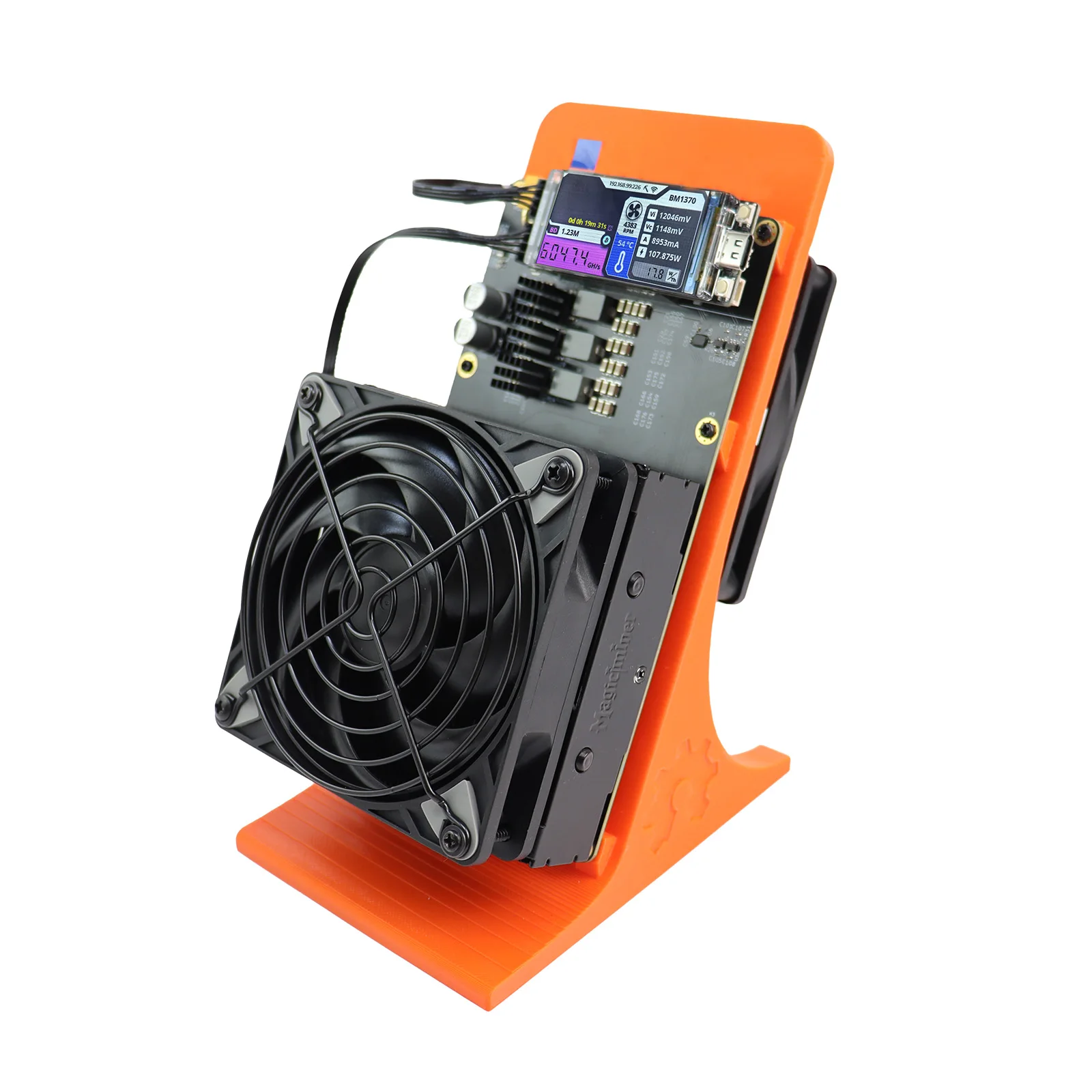 NerdMinerQaxe++ 6TH/s ASIC 비트코인 ​​채굴기 100W 저소음 로터리 솔로 채굴기 암호화폐 채굴 장치 홈 오피스용 강력한 SHA-256 B…