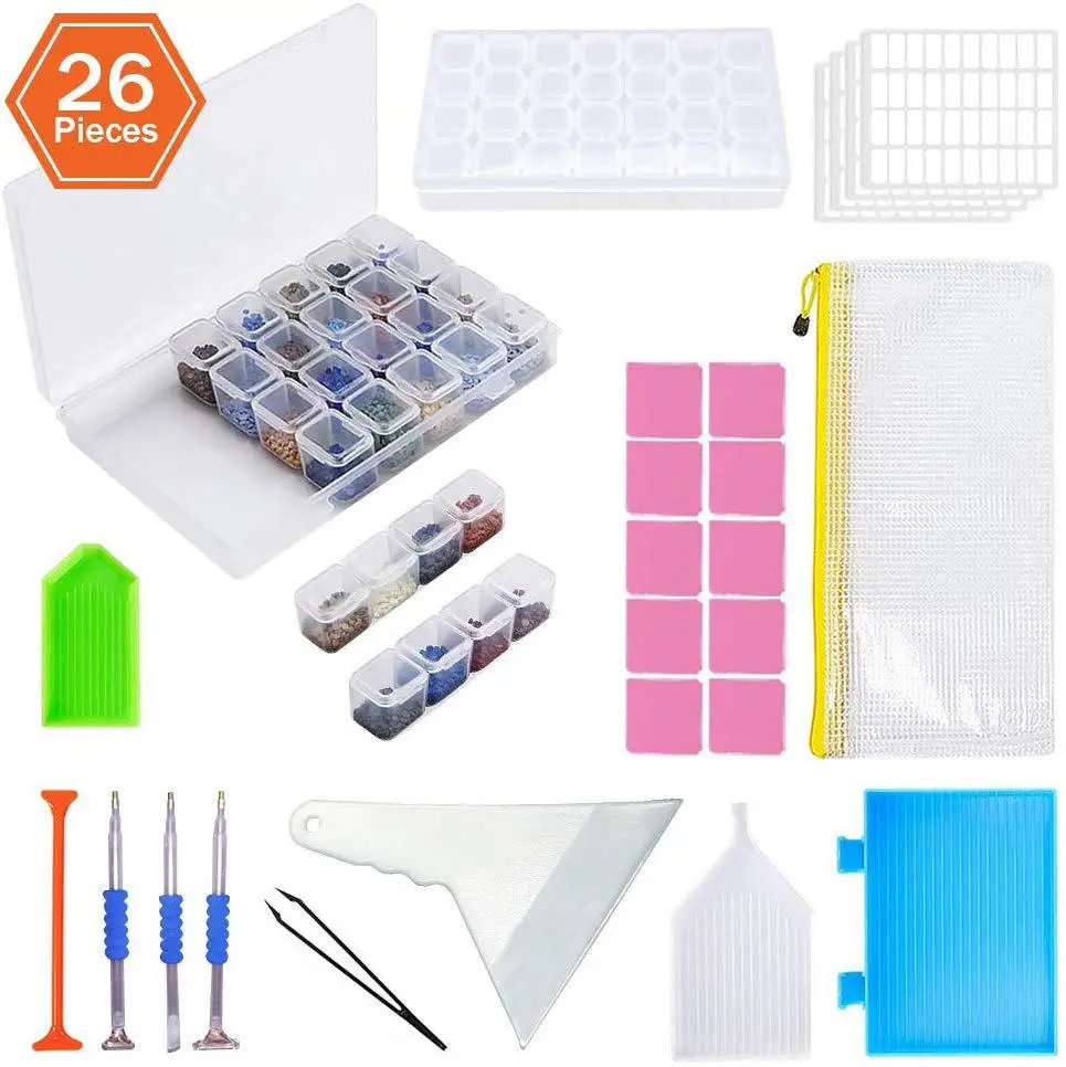 

New Diamond Painting Tool Fast Point Drill Pen Sticky Drills Artifact Multifunction Kit Storage Box Sticker Embroidery Tool