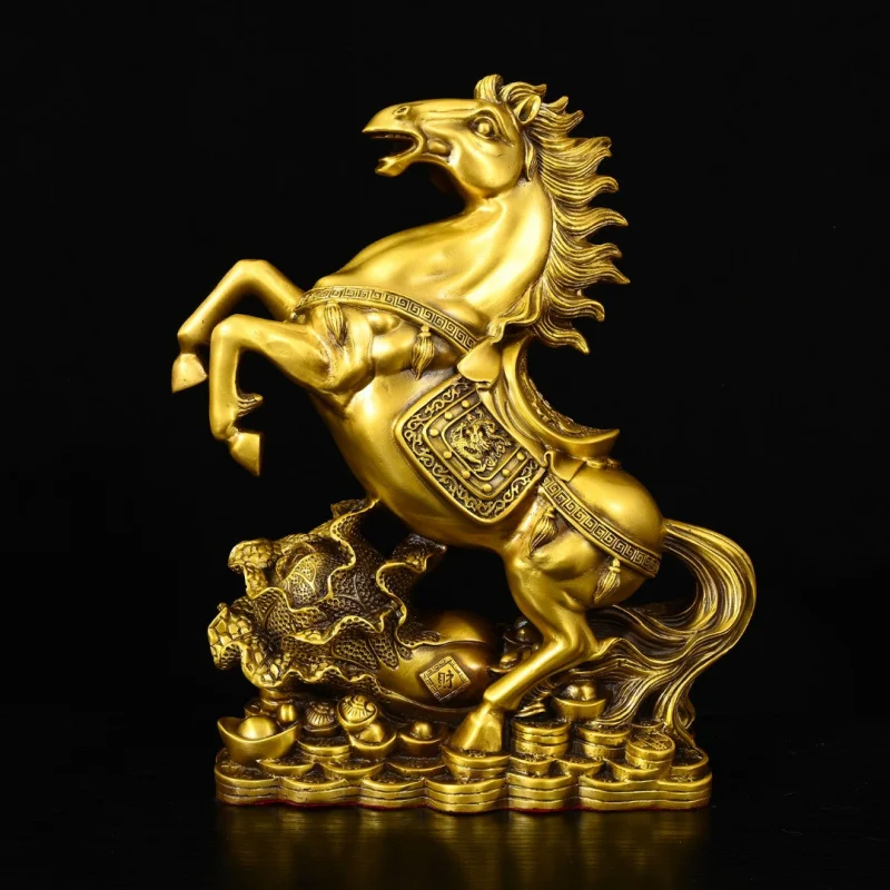 

Brass Fortune Ornament - Copper Horse Success - Creative Gift Craft for Home and Office Desk Decoration