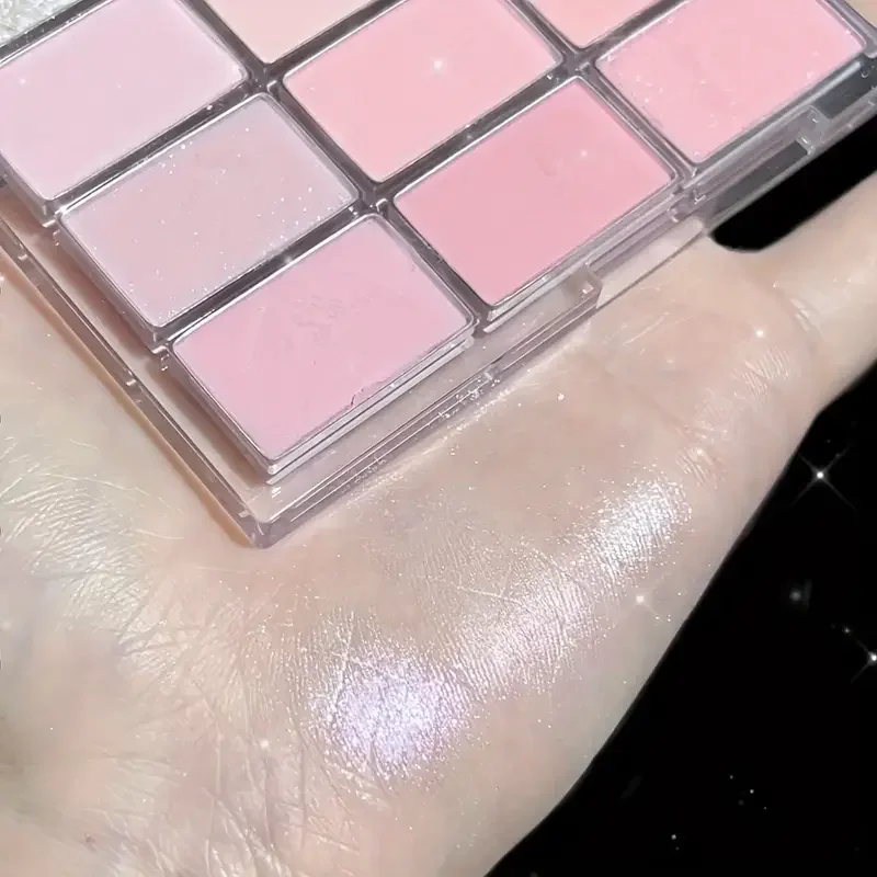 16色マットグリマーアイシャドウプレート、ブラウンヌードピンクトーンダウン飽和デイリーメイクアップ、チャーミングメイクアップ、韓国スタイル