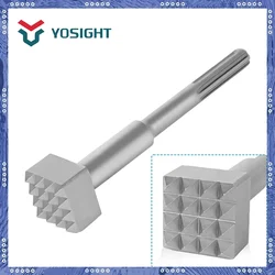 SDS Max Square Head Round Shank Alloy Steel Drill Bit Multifunctional Concrete Breaker Head For Chisel Cement Wall Ground