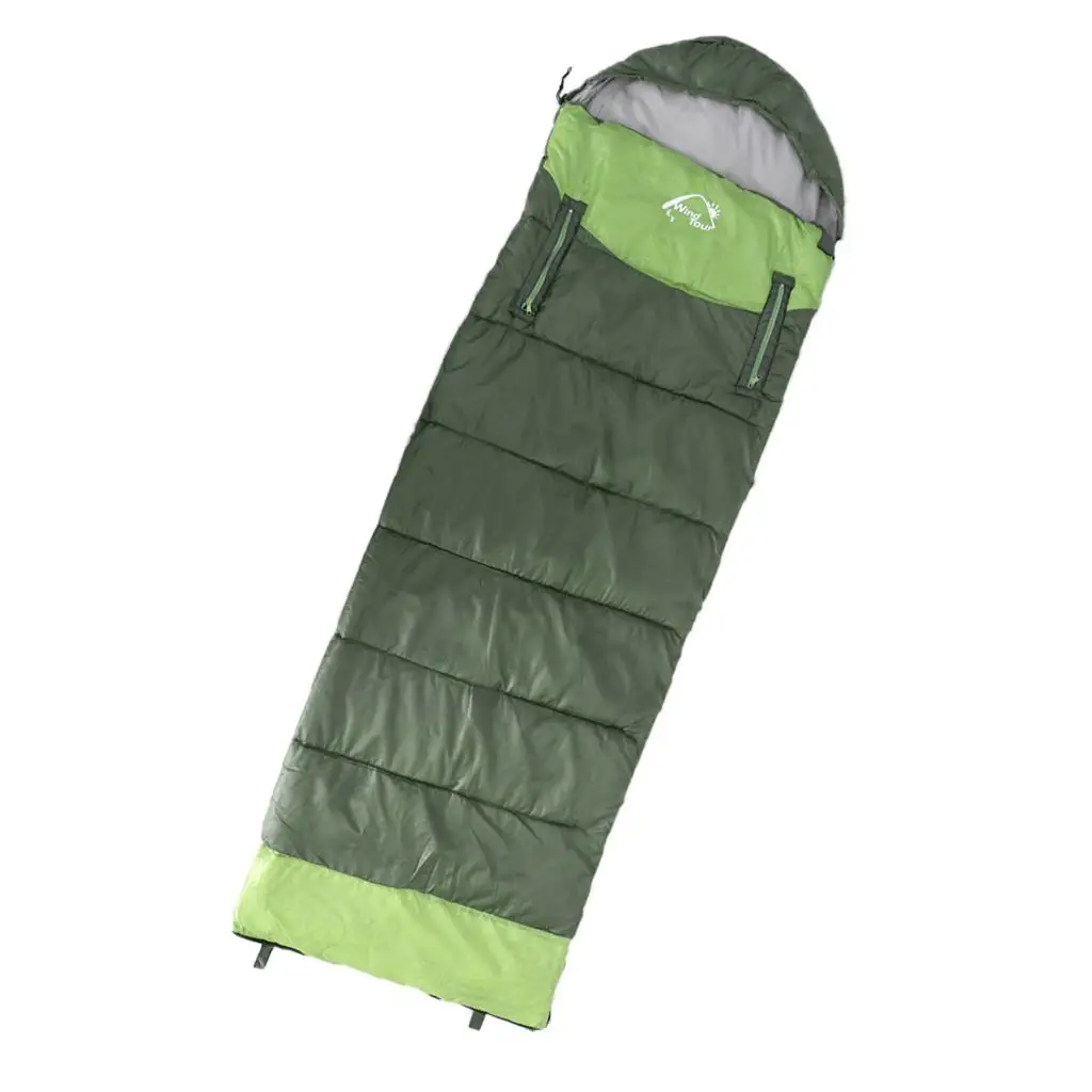 

Camping Splicing Sleeping Bag Wearable Thermal Blanket with Breathable Lining for Four Seasons Sleeping