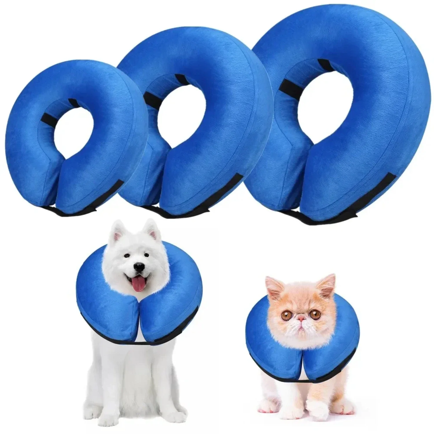 Enhanced Comfort Cozy and Gentle Inflatable Protective Pet Cone - The Ultimate Recovery Cone for Dogs and Cats after Surgery - C