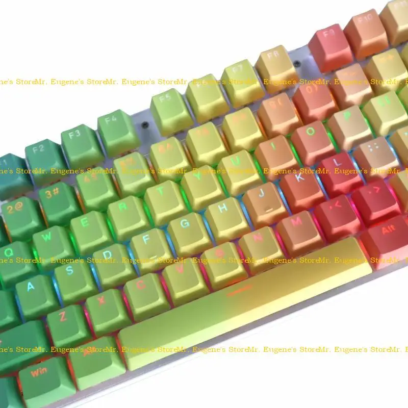 

D08B 108 для ключа градиент градиент радуги Rainbow Keycaps PBT Сублимация для механического клавиша