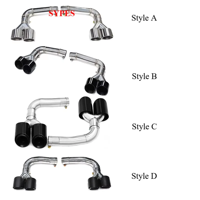 

Car Exhauat Pipes For Q8 Upgraded SQ8 304 Stainless Steel Carbon Fiber Performance Exhaust Tip System Quad Muffler Tip