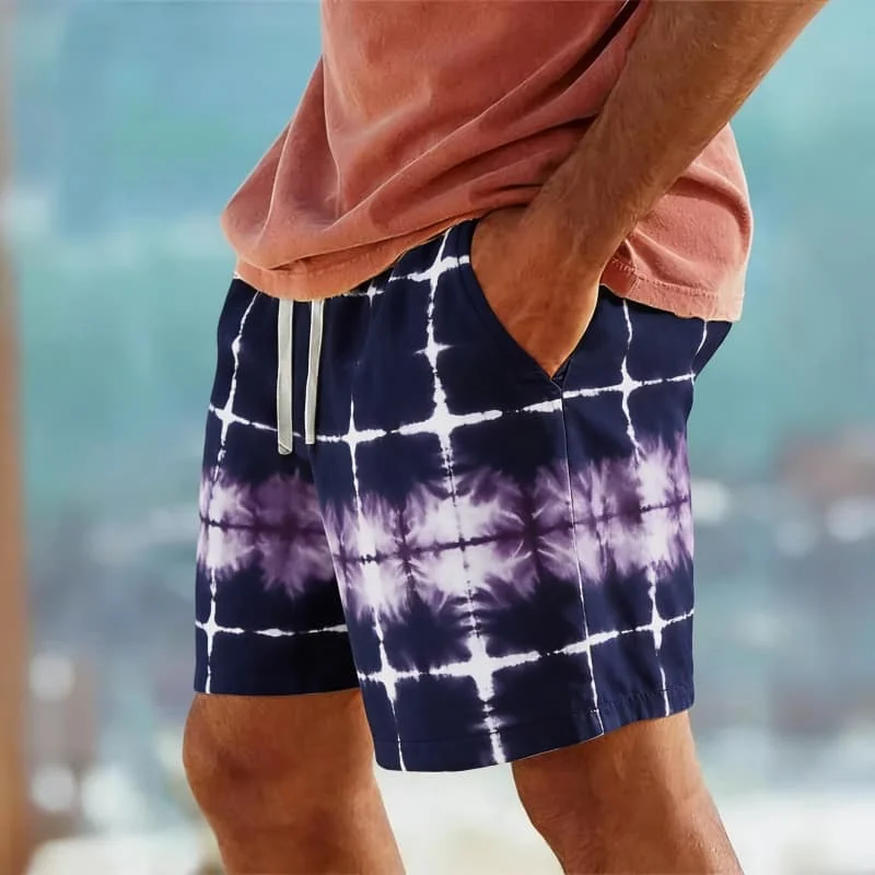 Men's Casual Stylish Street Geometric Print Casual Shorts Casual Fashion For Summer Vacations And Daily Wear