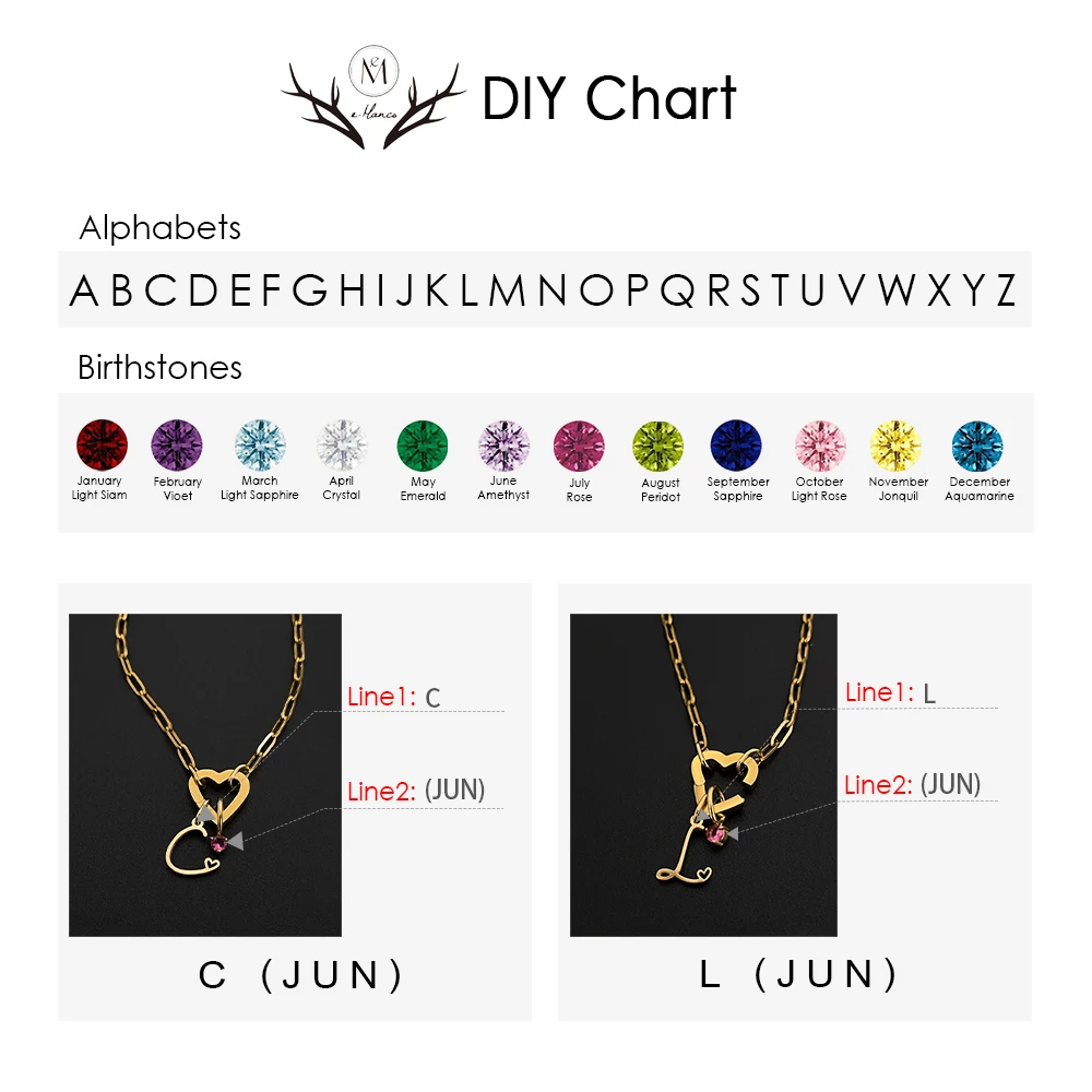 قلادات eManco للنساء من الفولاذ المقاوم للصدأ بسلسلة بإبزيم متقاطع وحرف أولي من الزركون هدية مجوهرات عصرية لعيد الحب #5