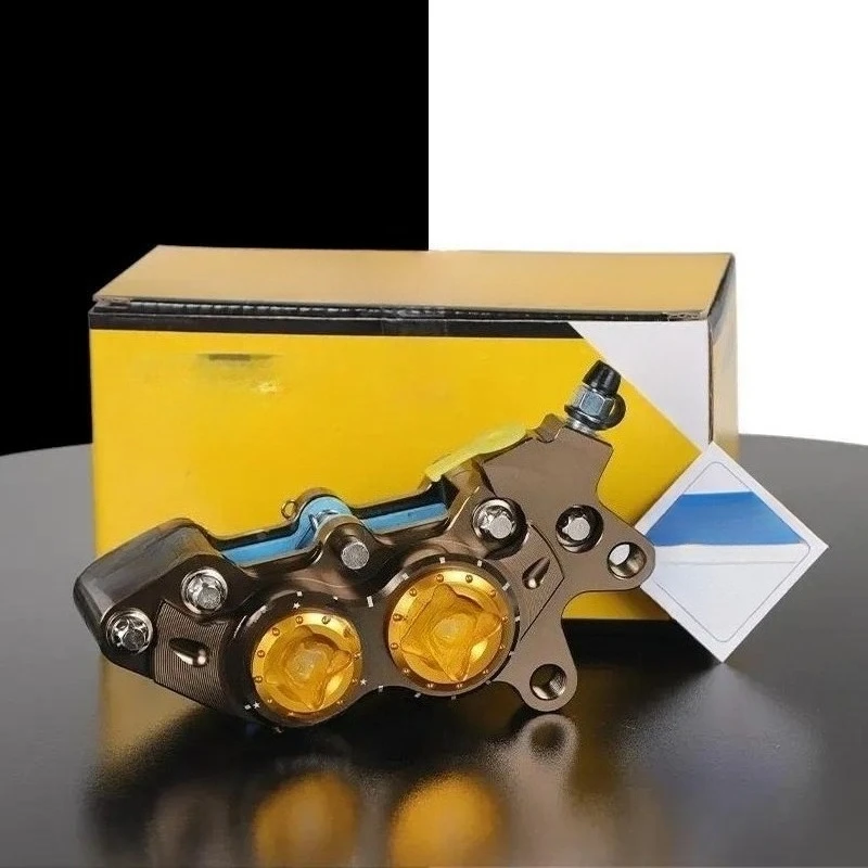 Motorcycle CNC four-piston brake caliper universal left and right pump large vehicle parts