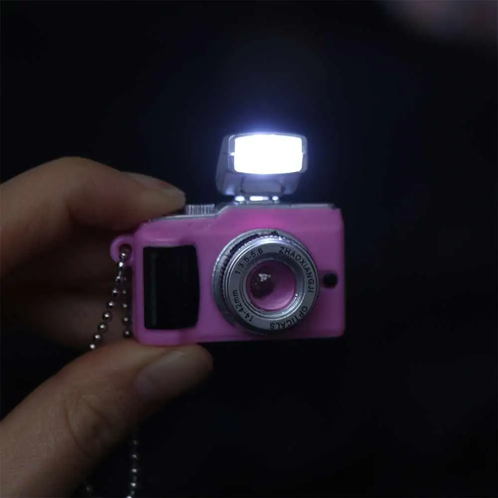 Led Camera Electric Luminous Key Chain With Sound Plastic Camera Car Key Ring Flashlight Camera Mini Camera Toy Led Keychains