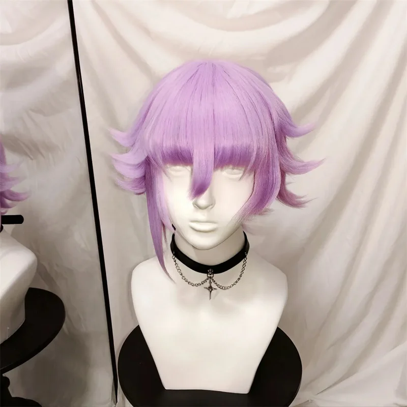 Picture 7: Anime Soul Eater Crona Cosplay Wig Light Purple Short Hair Heat Resistant Synthetic Wigs Halloween Play Role Women Carnival Prop