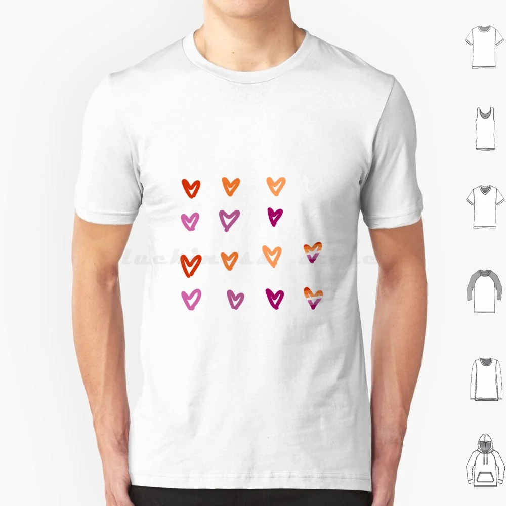 Heart Pack-Stickers T Shirt 6xl Cotton Cool Tee Heart Aesthetic Hearts Bujo Lgtbq Bisexual Nonbinary