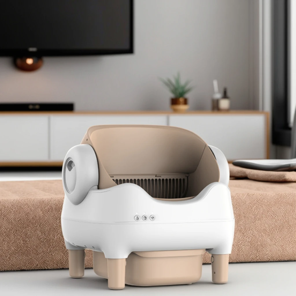 

OEM/ODM Customized Mini Series Open Design Smart Litter Box Pet Toilet 76L Square Large Capacity Intelligent