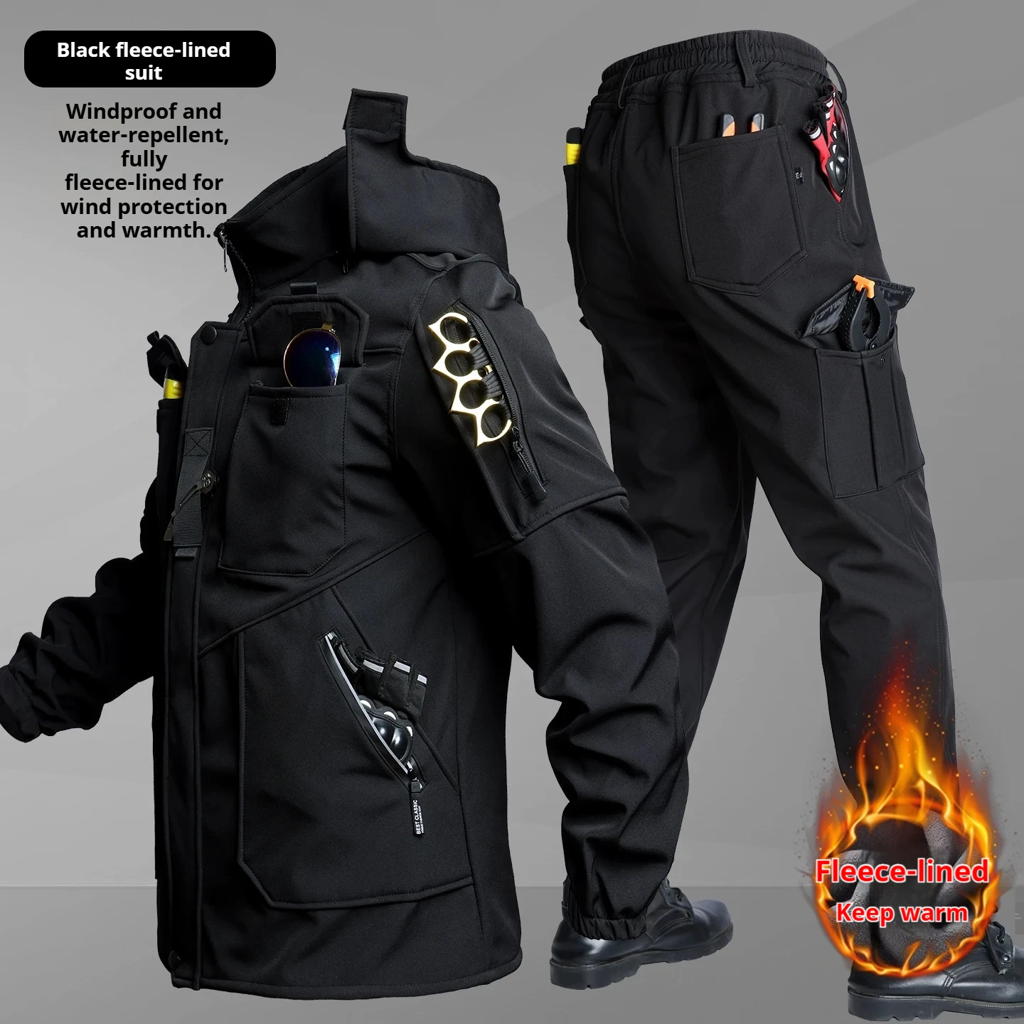 ชุดแจ็คเก็ตและกางเกงกันหนาวแบบ - Windproof Jacket Softshell บทวิจารณ์และราคา