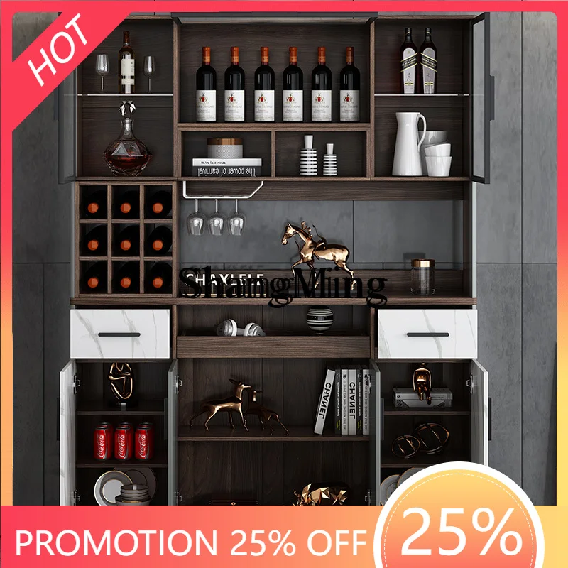 

CL light luxury dining side cabinet modern simple storage glass display cabinet multi-functional combination cabinet