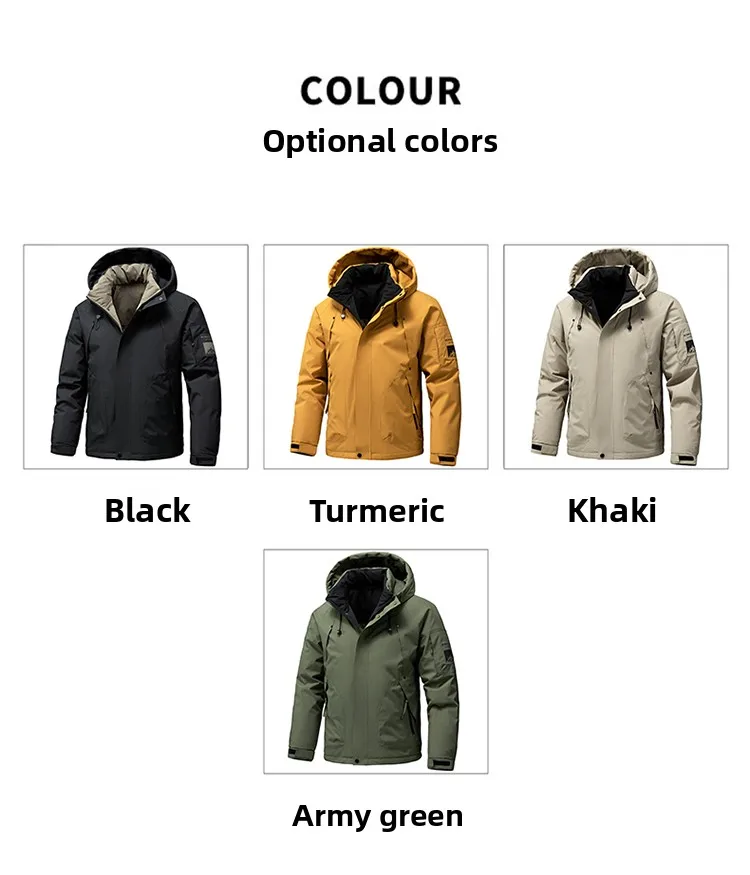 2026 Winter Jacket Men Autumn Winter Thick Cotton Padded Coat Stand Collar Casual Windproof Loose Outerwear Warm Jacket for Men