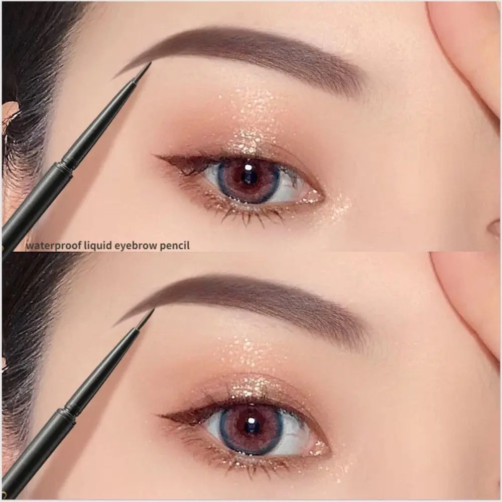 New Waterproof Eyebrow Pencil Long-Lasting Sweat-Resistant Eye Makeup Pencil Retro Green Eyebrow Pen for Beginners