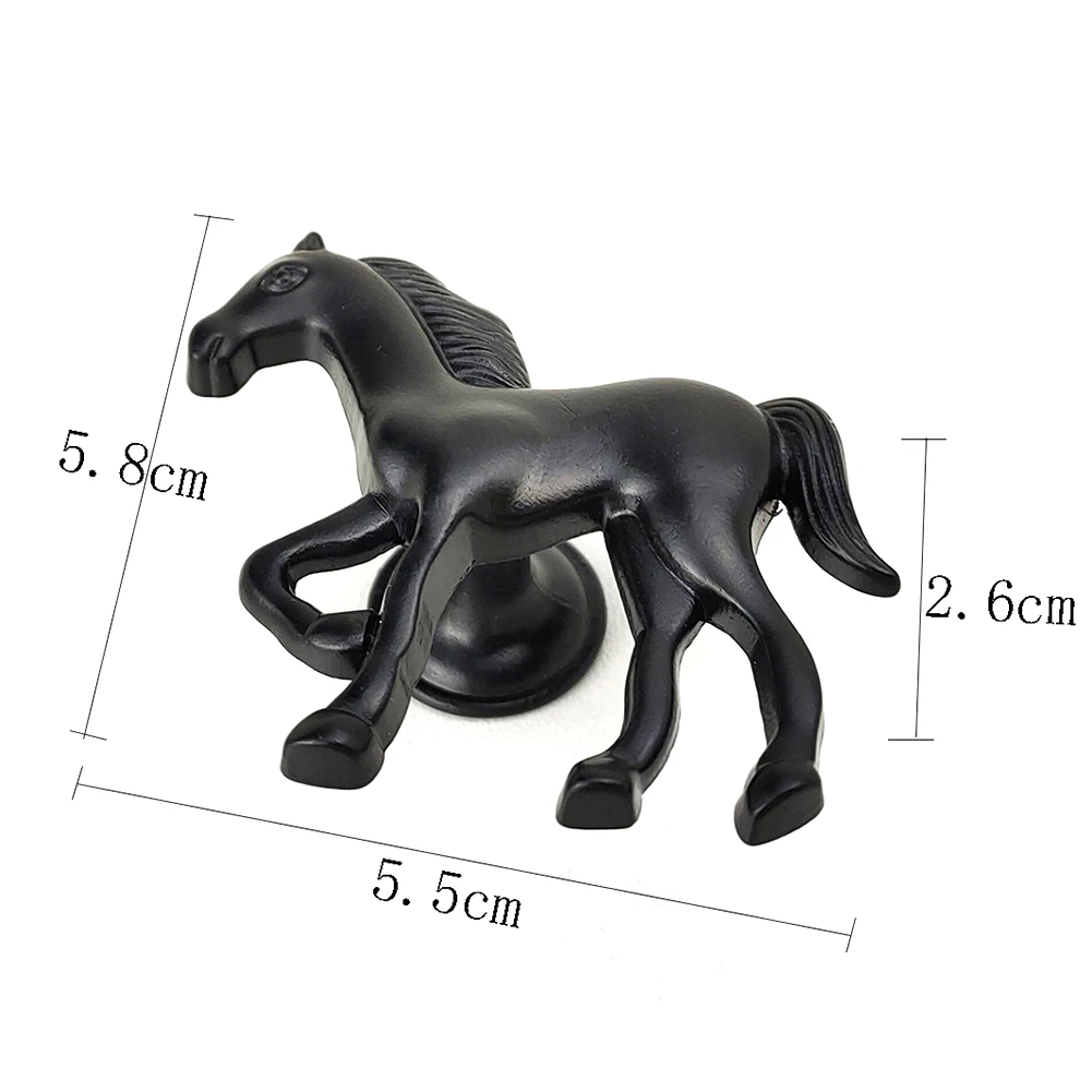 الأوروبي الرجعية الحصان شكل درج مقابض سبائك الزنك الأثاث خزانة مقبض المطبخ دولاب درج الباب Vintage سحب مقابض #4